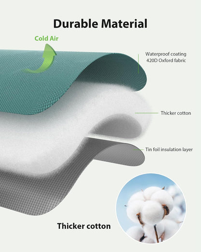 Outdoor Faucet Covers for Winter Freeze Protection, Kanosan 8.3"H X 6.7"W Thickened Reflective Outside Spigots Covers Hose Bib Insulated Sock for Winter Cold Weather, 2 Pack Black