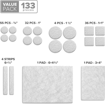 Felt Furniture Pads X-PROTECTOR - 48 Premium Floor Protector Chair Felts for Feet Wood Floors Best Hardwood Protect Your Hard Floors! (Brown)