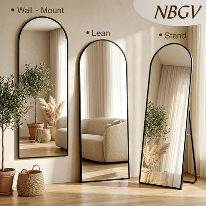 59"x16" Floor Mirror Full Length, Arched Full Length Mirror with Stand, Full Body Mirrors for Bedroom Living Room or Cloakroom Gold