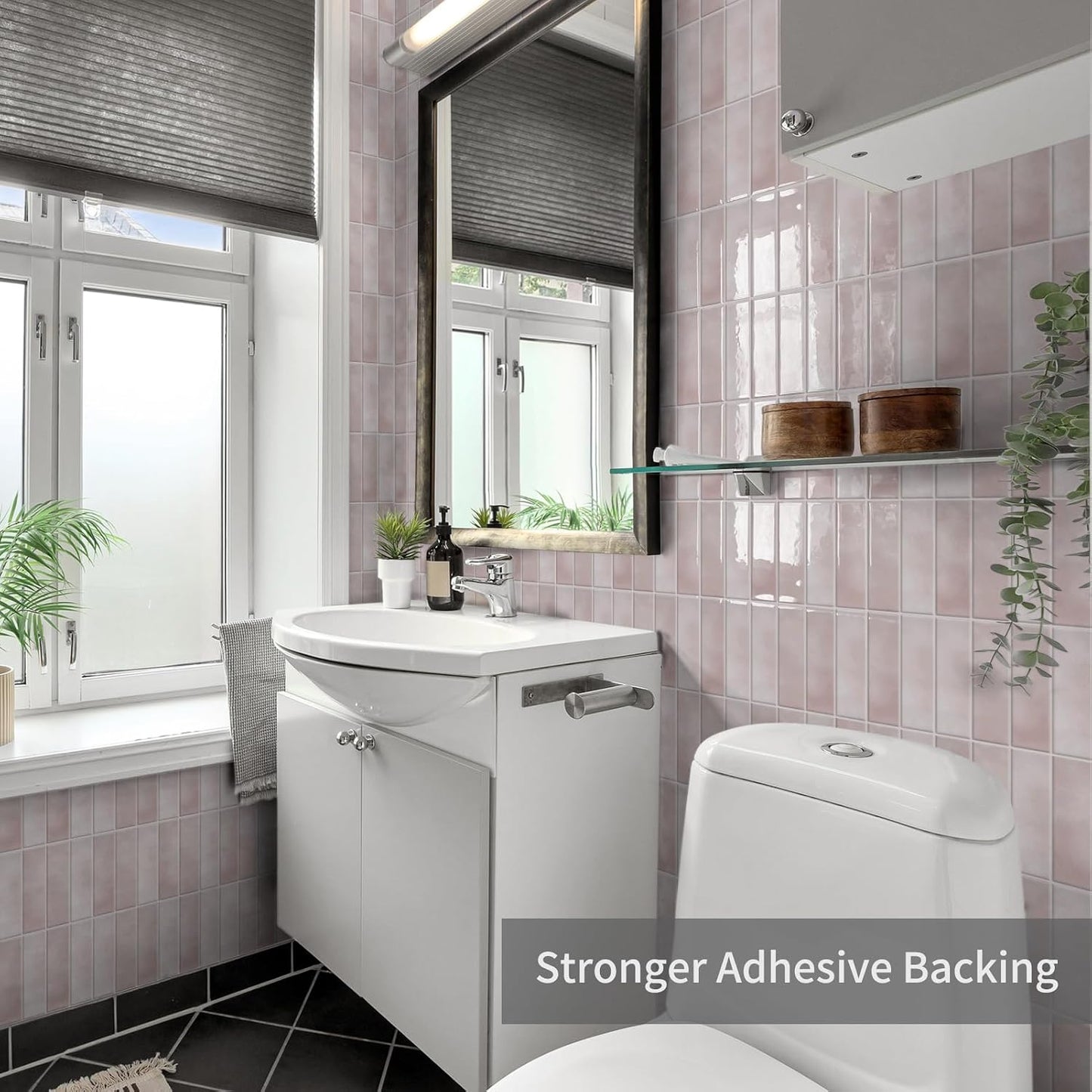 10 Sheet Peel and Stick Kitchen Backsplash Tiles(Pink,12"×12") | 3D Subway Rectangle Waterproof Self-Adhesive Wall Tile Stick on Backsplash for Kitchen,Bathroom and Fireplace