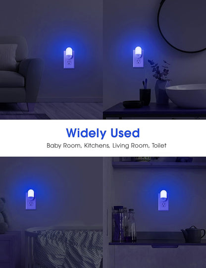 L LOHAS LED Night Lights Plug into Wall, [2 Pack] LED Dimmable Night Light with Light Sensors, 30/60LM Adjustable Brightness Nightlights, Soft White 3000K Automatic Night Light for Kid, Hallway
