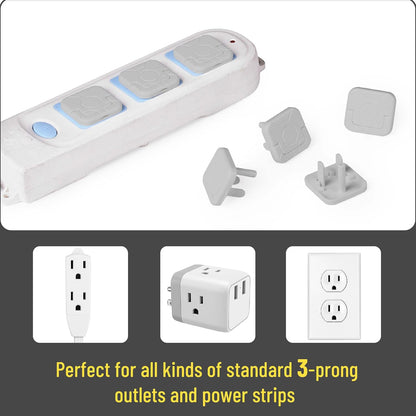 Bates Outlet Covers - Baby Proofing, 10 Pack, 3 Prongs, Child Proof