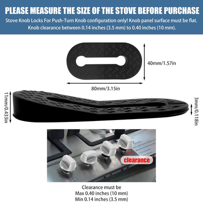 Silicone Stove Knob Safety Locks - Child Proof Oven Knob Locks (6 Pack)]