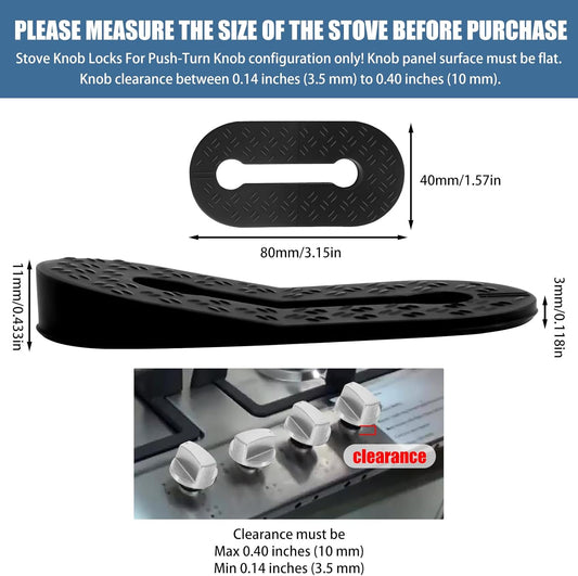 Silicone Stove Knob Safety Locks - Child Proof Oven Knob Locks (6 Pack)]