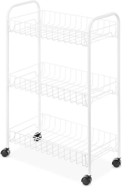 Whitmor 3 Tier Rolling Laundry Cart 8.50x26.0x31.0