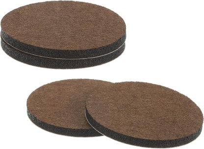 uxcell Furniture Pads, 24Pcs 1.25" - Round Self Adhesive Felt Furniture Pads, Floor Protectors for Furniture Feet Chairs Legs Hardwood Floors (Brown)