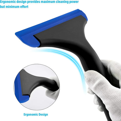 Gomake Small Silicone Squeegee Window Shower Squeegee,Auto Water Blade Squeegee for Shower Glass Door,Car Windshield, Window, Mirror, Bathroom,Countertop Cleaning