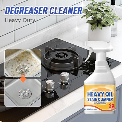 Kitchen Heavy Oil Cleaner Spray,3.38 Oz All Purpose Kitchens Heavy Oil Cleaning Agent, Grease Remover,Kitchen Degreasing Cleaning Spray for Stove,Oven,Dishwasher,Appliances (1PC With 2 Sponge)