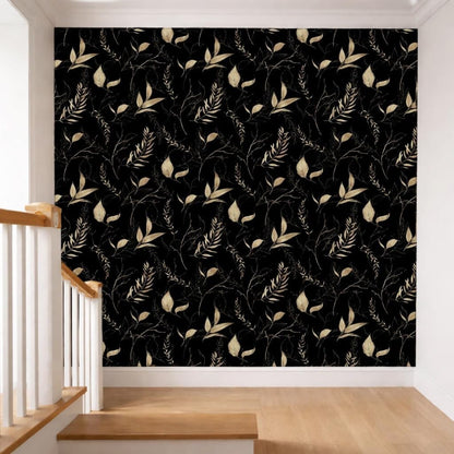 Sage Green and Blue Leaf Peel and Stick Wallpaper Modern Removable Self Adhesive Waterproof Renter Friendly Wall Covering for Bathroom and Accent Walls 17.7in x 88.5in
