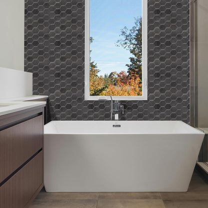 10-Sheet Hexagon Peel and Stick Backsplash for Kitchen, New Upgrade Premium Extra Thicker Design 3D Self Adhesive Wall Tiles, Large Stick on Tiles for Kitchen and Bathroom (12" x 12")