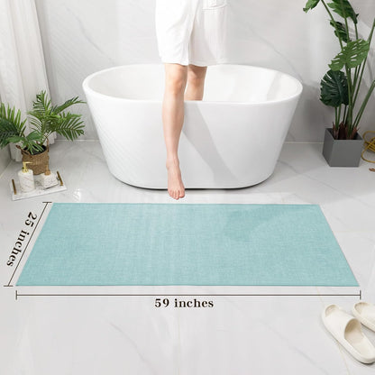 chakme Bathroom Rugs Mat 24x17, Ultra Thin Non Slip Bath Mat Small Quick Dry Absorbent Bath Mat for Bathroom Floor, (Dark Beige, 24"x17")