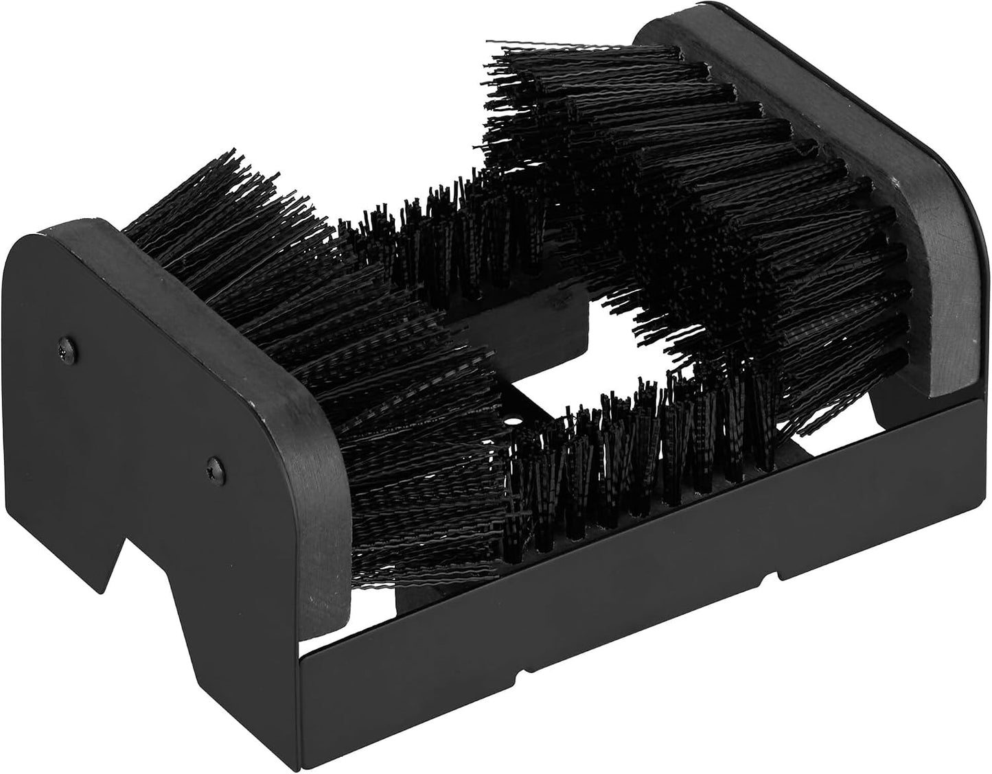 Relaxdays Shoe Scraper with All-Round Brushes, Outdoor Doormat, Heavy Duty Bristles, Floor Mounting, Black