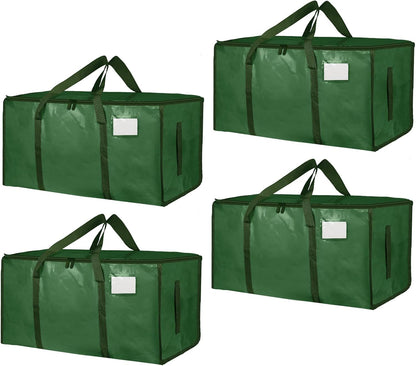 8 Pack-Extra Large Heavy Duty Moving Bags - Waterproof Storage Totes with Handles & Zippers, Foldable for College Dorm, Storage (Clear)