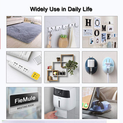 Double Sided Tape, Multipurpose Removable Adhesive Transparent Grip Mounting Tape Washable (1.97 INCH 4.92 FT)