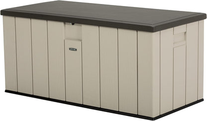 LIFETIME 60012 Extra Large Deck Box, 130 Gallon, Desert Sand/Brown