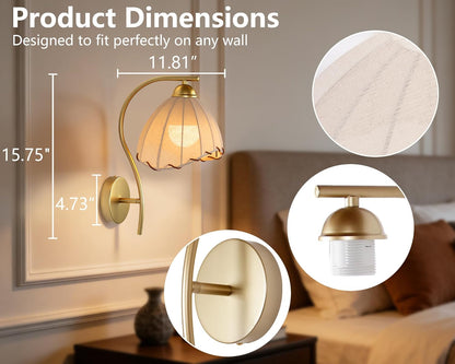 Battery Operated Wall Sconce Set of 2, Rechargeable Wireless Sconces with Dimmable Detachable Magnetic Bulbs and Remote, 3 Colors Wall Lights for Bedroom Living Room Hallway Fireplace