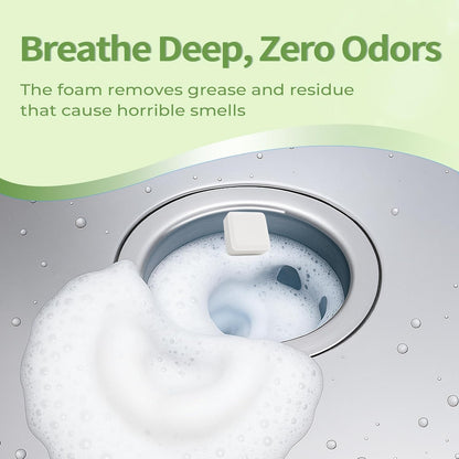ORIENTLEAF Garbage Disposal Cleaner and Deodorizer Tablets 20g 1 Year Supply Sink Cleaner, Prevents Odors, Natural Kitchen Drain Cleaning Care 12 Pack