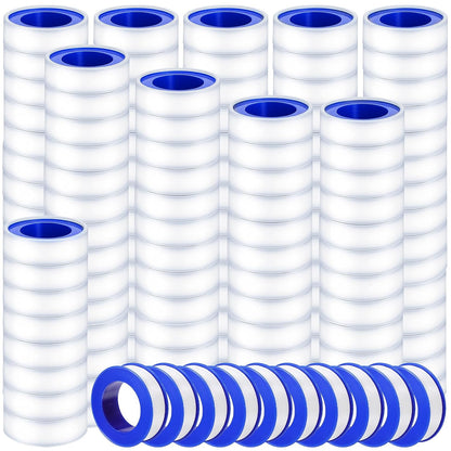 150 Rolls Plumbers Tape, 1/2 Inch(W) X 394 Inches(L) Pipe Sealing & Plumbing Thread Tape, PTFE Water Sealant Seal Tapes for Shower Head, Pipe Reparing, Thread (White)