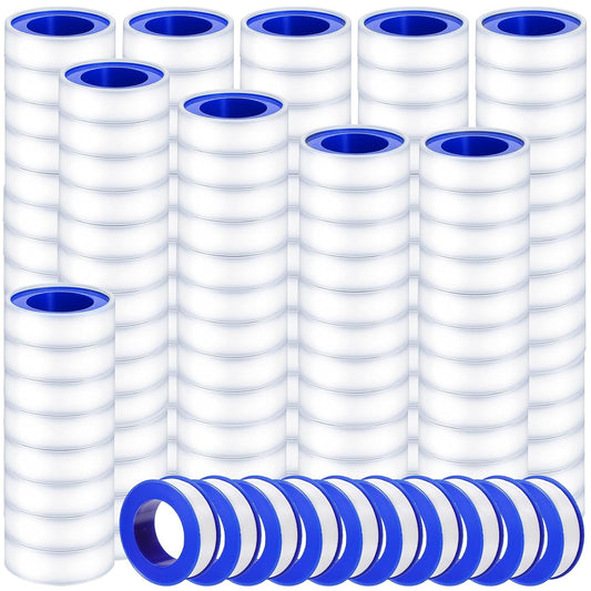 150 Rolls Plumbers Tape, 1/2 Inch(W) X 394 Inches(L) Pipe Sealing & Plumbing Thread Tape, PTFE Water Sealant Seal Tapes for Shower Head, Pipe Reparing, Thread (White)