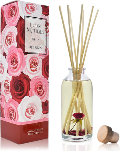 Urban Naturals Smoked Vanilla Reed Diffuser Set with Vanilla Bean, Sandalwood & Leather | Made in the USA - Colors C