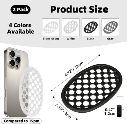 2 Pack Soap Dish for Shower, Non-Slip Silicone Bar Soap Holder with Efficient Drainage Holes for Bathroom Sink, Self Draining Soaps Saver Pad for Shower Niche, Shelf (Translucent- 2Pcs)