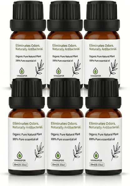 Deodorizing Essential Oil Blend,Essential Oil Toilet Spray Drops Bathroom Odor Eliminator Spray Alternative Toilet Deodorizer Trash Can Deodorizer Before You Go Plant-Based 6-Pack (10 ml Each)