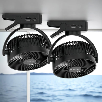 Magnetic Cruise Ship Approved Fan, 12000mAh Battery Operated Clip on Fan with 3 Speeds, LED Lantern, Timer, Magnetically Sticks on Cabin Ceilings and Walls, Cruise Essentials 2026