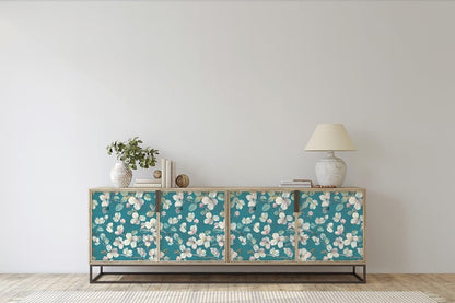 Peel and Stick Wallpaper Roll 17.5 x 216 Whispering Tales Design in Vinyl Sticker Paper for Accent Panels, Bedroom, Kitchen, Office or Shelf Liner