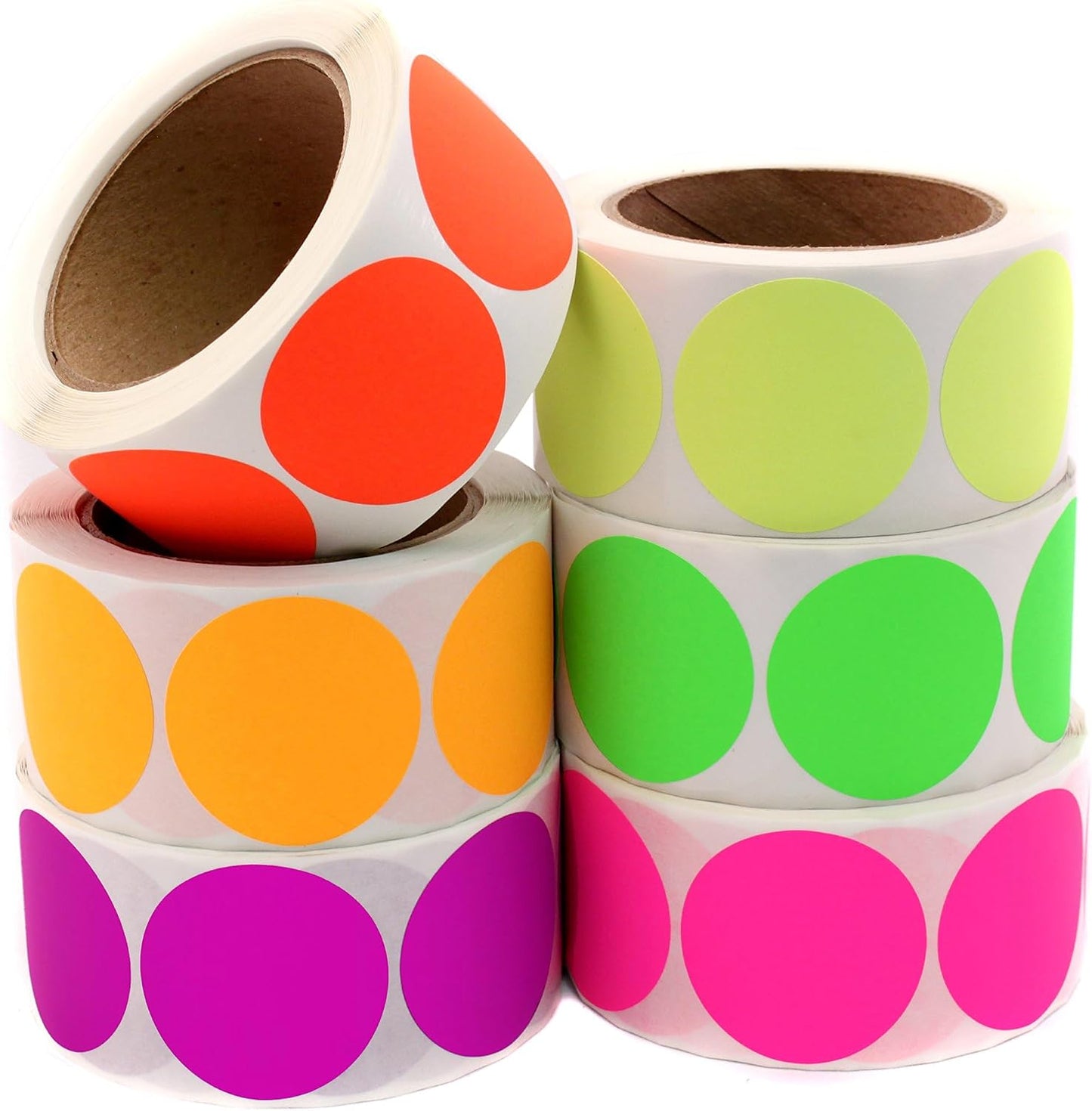 ChromaLabel 2 inch Color-Code Dot Labels | 500/Roll (Yellow)