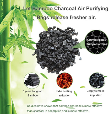 Charcoal Bags Odor Absorber (10x100g+4x200g) Activated Bamboo Charcoal Air Purifying Bags Charcoal Odor Eliminating Bags for Home & Car Shoes, Closet, Pet -14 PACK