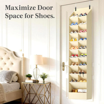 Lifewit 6 Tier Over the Door Shoe Organizer with 11 Large Deep Pockets, Fabric Hanging Shoes Shelf for Closet, Dorm Storage, Fit Up to 12 Pair Shoe Rack Holder for Sneakers, Boots, Gray