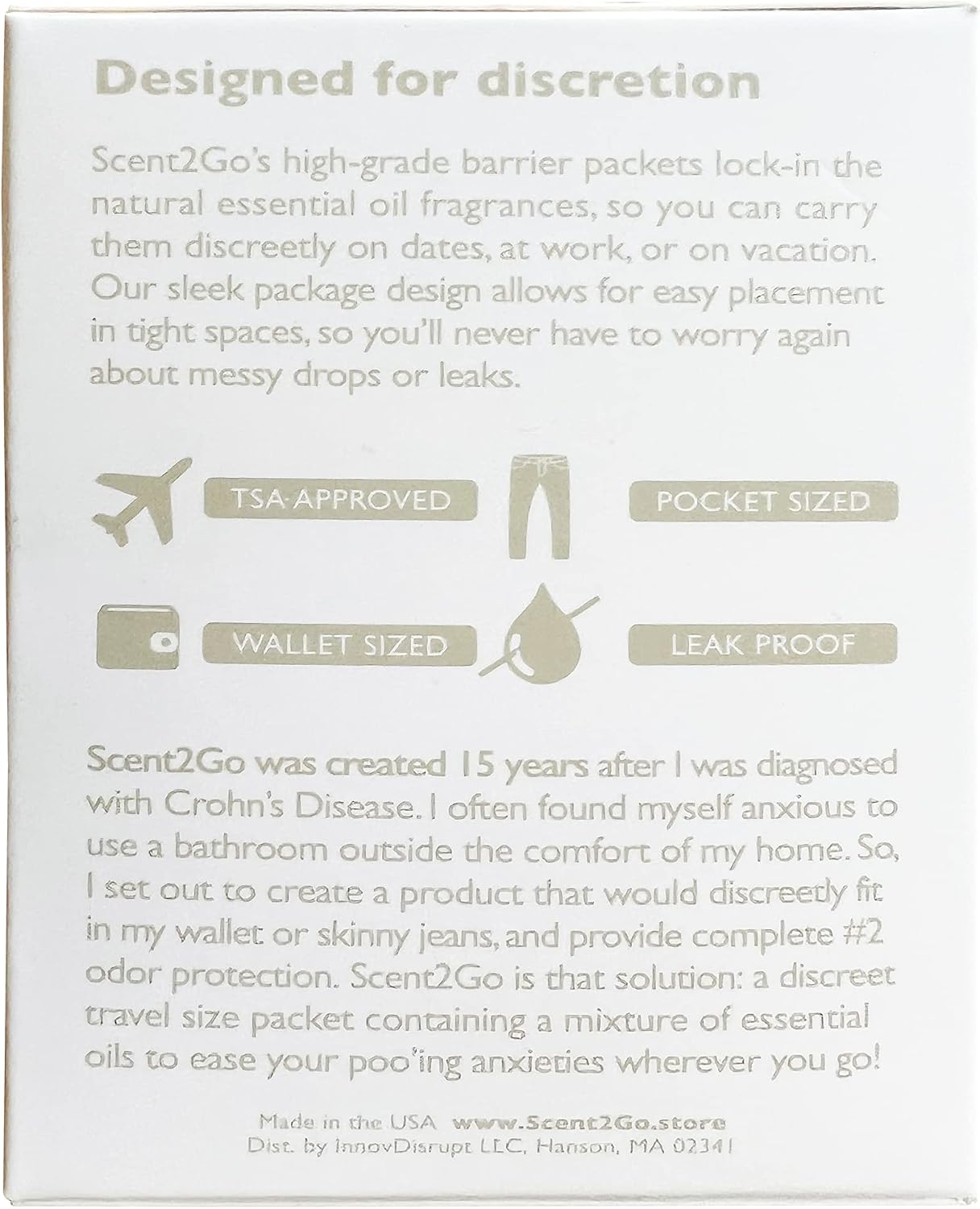 Scent2Go Toilet Odor Eliminator Powder – Before-You-Go Bathroom Deodorizer – Travel Size Single-Use Packets – No Spray, No Bottle, No Leak – TSA-Friendly, Plant-Based – Lemon + Mint, 20 Count