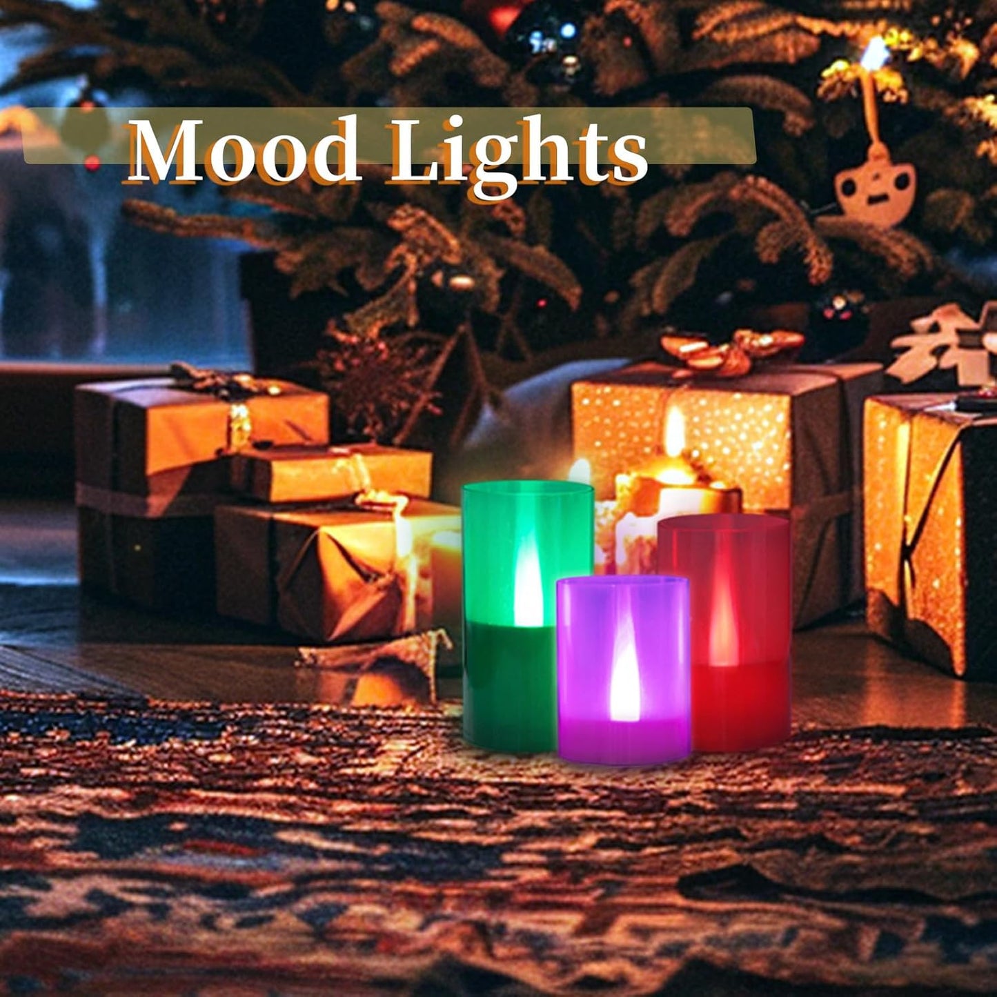 LANKER Flameless Candles with Remote Control and Timer, Battery Operated LED Pillar Candles, Romantic Light, Set of 3 (Warm White)