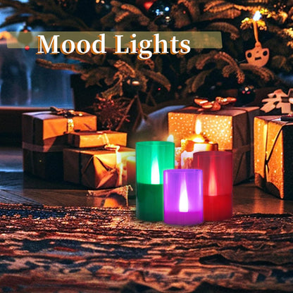LANKER Flameless Candles with Remote Control and Timer, Battery Operated LED Pillar Candles, Romantic Light, Set of 3 (Warm White)