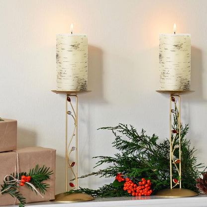 Eywamage Ivory Flameless Pillar Candles with Remote, Flickering Realistic LED Battery Wax Candles Set of 3, Φ 3" H 4" 5" 6"