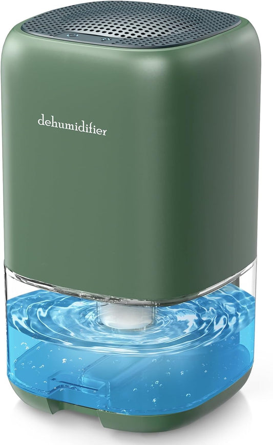 Dehumidifier, 35 OZ Small Dehumidifiers for Room for Home, Quiet with Auto Shut Off, Portable Dehumidifier for Bedroom (280 sq. ft), Bathroom,RV,Closet Colorful Moisture Absorbers Dehumidifiers, Green