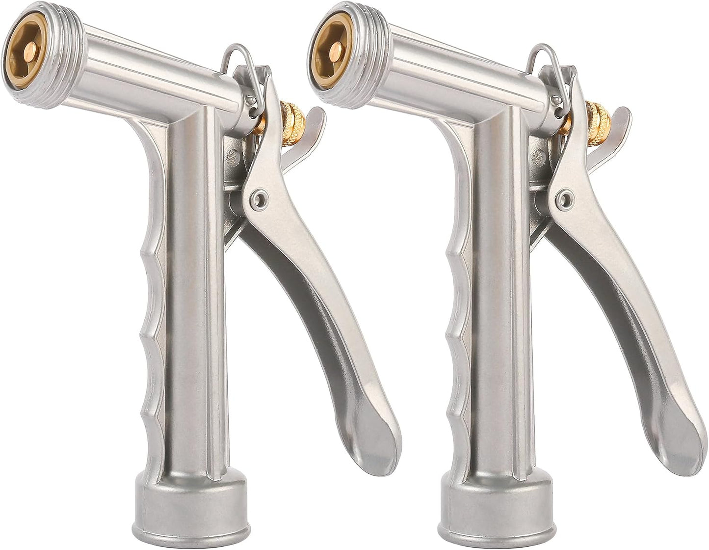 Garden Hose Nozzle, Water Hose Sprayer Nozzle with Threaded Front, Full Size Zinc Metal Pistol Grip High Pressure Nozzle, Adjustable Spray Water Flow for Watering, Washing, Cleaning (1 Pack)