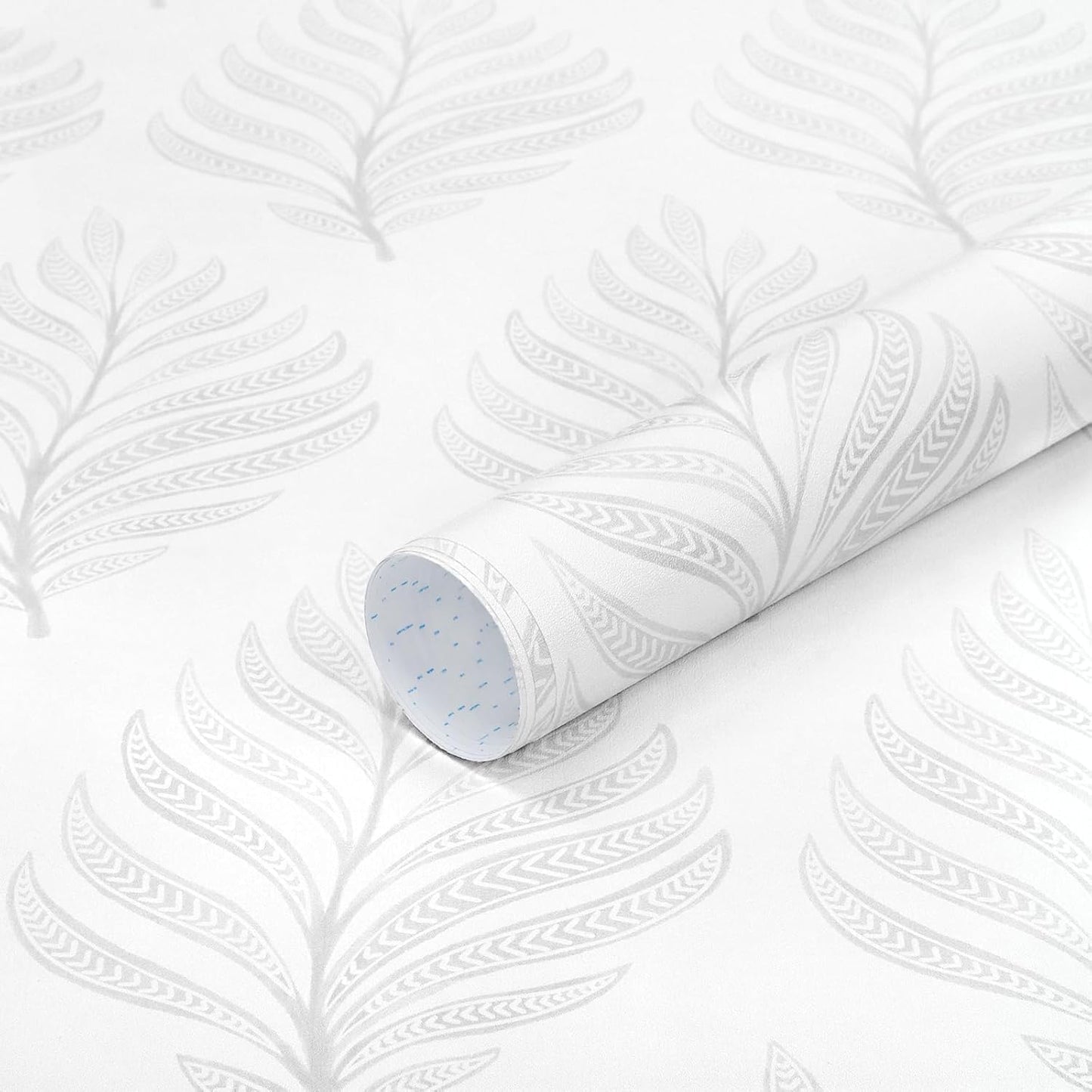 GloryTik Floral Peel and Stick Wallpaper, Removable Blue Floral Contact Paper, Self Adhesive Renter Friendly Wallpaper for Bedroom Living Room Bathroom (17.3" x 78.7")
