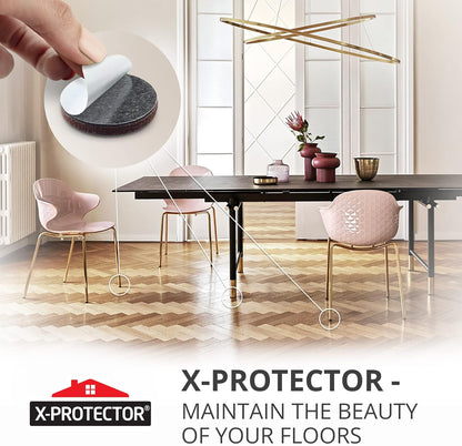 24 Heavy-Duty Felt Furniture Pads 1” 1/4” Thick X-Protector! Square Felt Pads for Furniture Feet - The Best Felt Floor Protectors for Furniture to Prevent Scratches. Protect Your Hard Floor! (Brown)