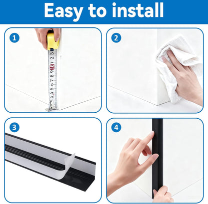 INCREWAY 1Pack Wall Corner Protector, Self-Adhesive Corner Guard Edge Protection Strip, 6.56ft PVC Protector for Wall Furniture Door Frame Table Countertop Cabinet (Clear)