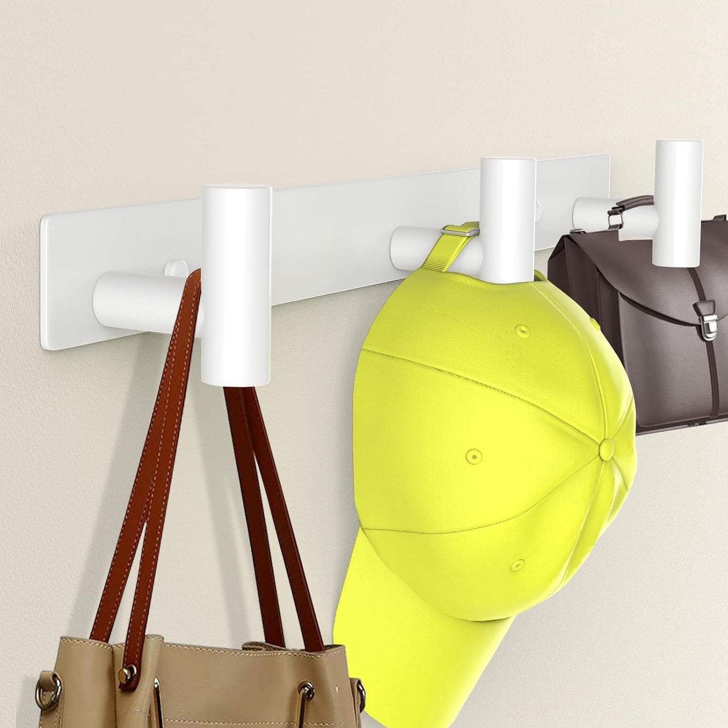 Wall Mounted Coat Rack-3 Hooks, Heavy Duty Stainless Steel Wall Hooks for Towel Coat Bag, Hat Rack Coat Hanger Coat Hooks Towel Racks for Bathroom Entryway Kitchen Office (Silver, 1 Pack)