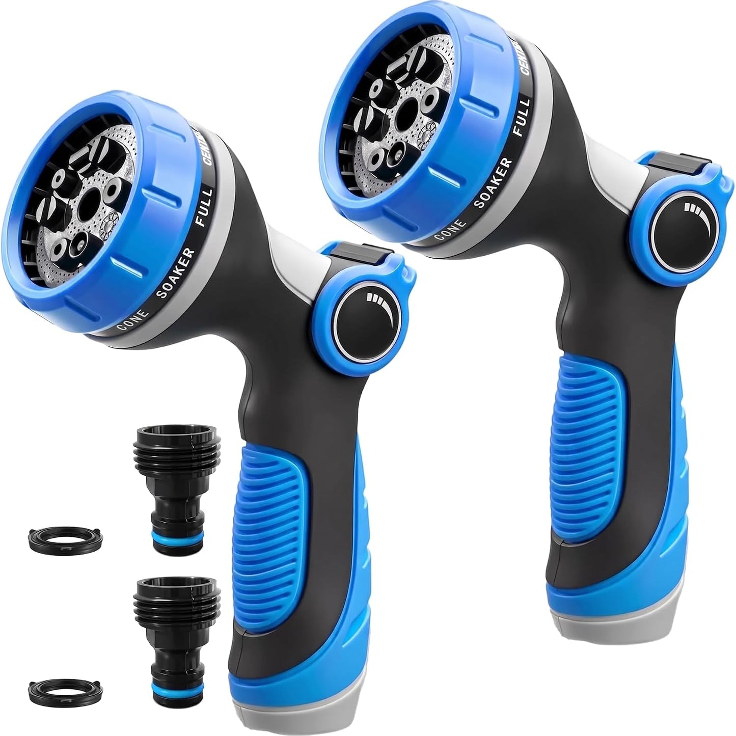 Garden Hose Nozzle,Hose Spray Nozzle with Adjustable 10 Watering Patterns,Slip Resistant High Pressure Water Hose Nozzle Sprayer for Plants & Lawns Watering,Car Washing and Pet Showering