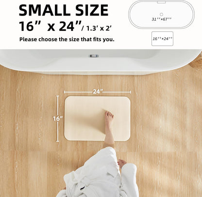 TYUU Bath Mat, Bathroom Rugs Non Slip Washable Thin Absorbent Quick Dry Bath Mat Fits Under Door Bathroom Floor Mat Perfect for Bath, Shower, or Sink 16"x24" Dark Grey