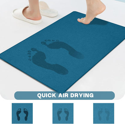 Yancorp 16"x26" Ultra Thin Bathroom Rugs,Low Profile Bath Rug,Rubber mat,Fit Under Door,Non Slip,Machine Washable Shower Rug,Dark Grey
