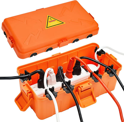 Hrensaw Large Outdoor Electrical Box(12.5x8.5x5inch),IP54 Waterproof Outdoor Outlet Covers,Weatherproof Extension Cord Covers Protect Outlet,Plug,Timer,Power Strip,Holiday Light,Green