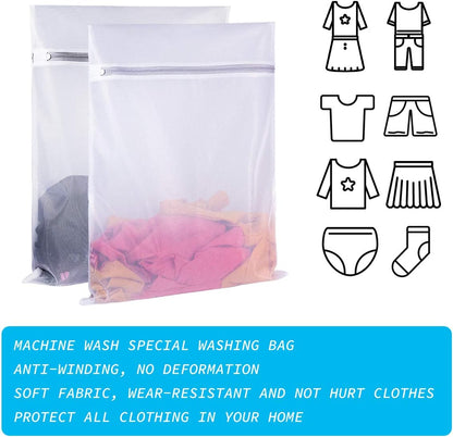 SUERIV Laundry Bags Mesh Wash Bags,delicate laundry bag for College,Dorm,Storage(16 x20 inch),4Pcs