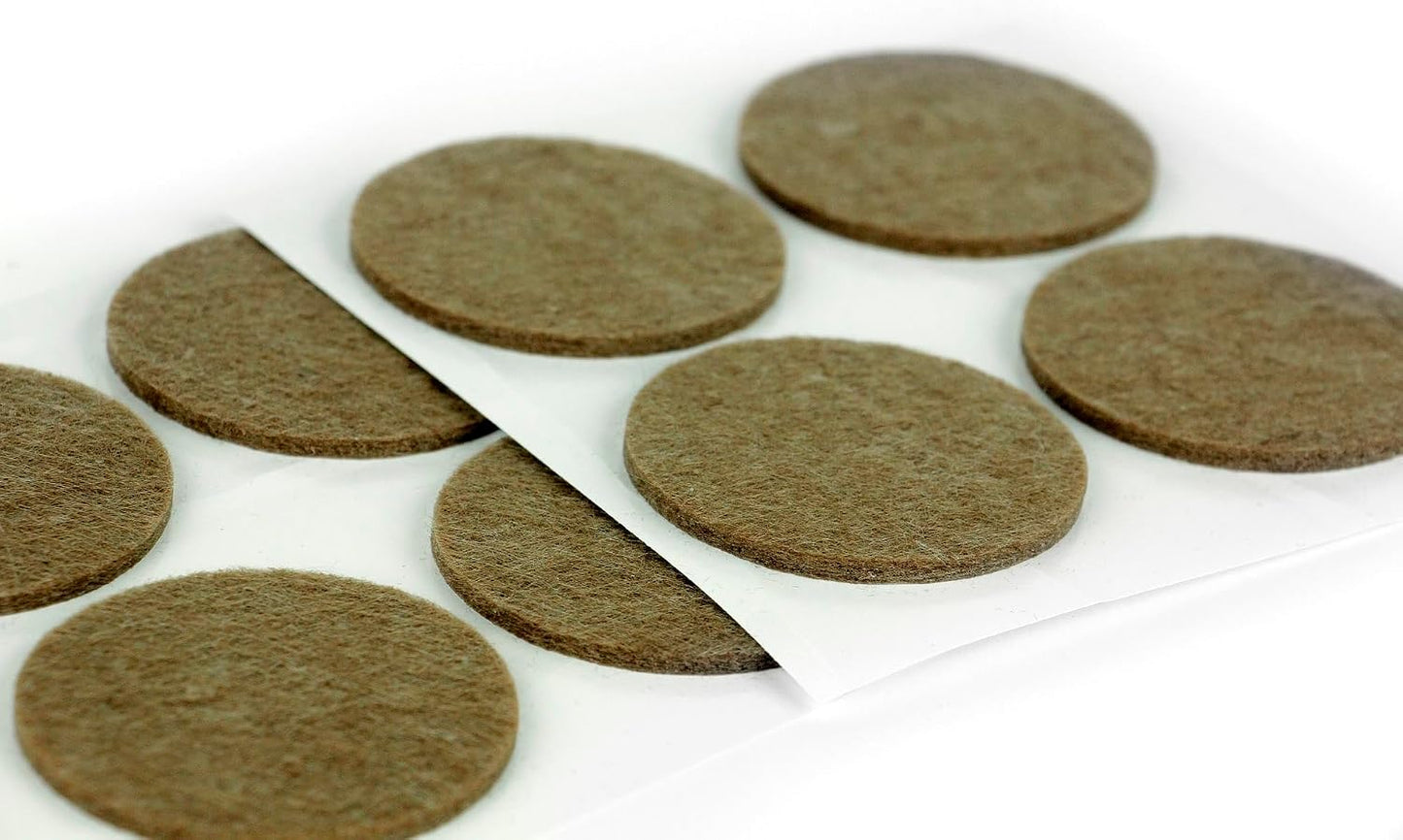 Furndiy Felt Furniture Pads for Hardwood Floors, Self-Adhesive Felt Pad for Chairs & Seat Legs, Easy Slide, Anti Scratch, Noise Stopper, Bumper & Buffer, Floor Protection - Based in USA - 0.8'' Black
