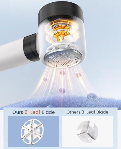 BEAUTURAL Fabric Shaver, Rechargeable Lint Remover for Clothes, Electric Lint Shaver with 6-Leaf Blades, Sweater Shavers to Fuzz, Lint Balls, Pillings, Bobbles for Clothes and Furniture
