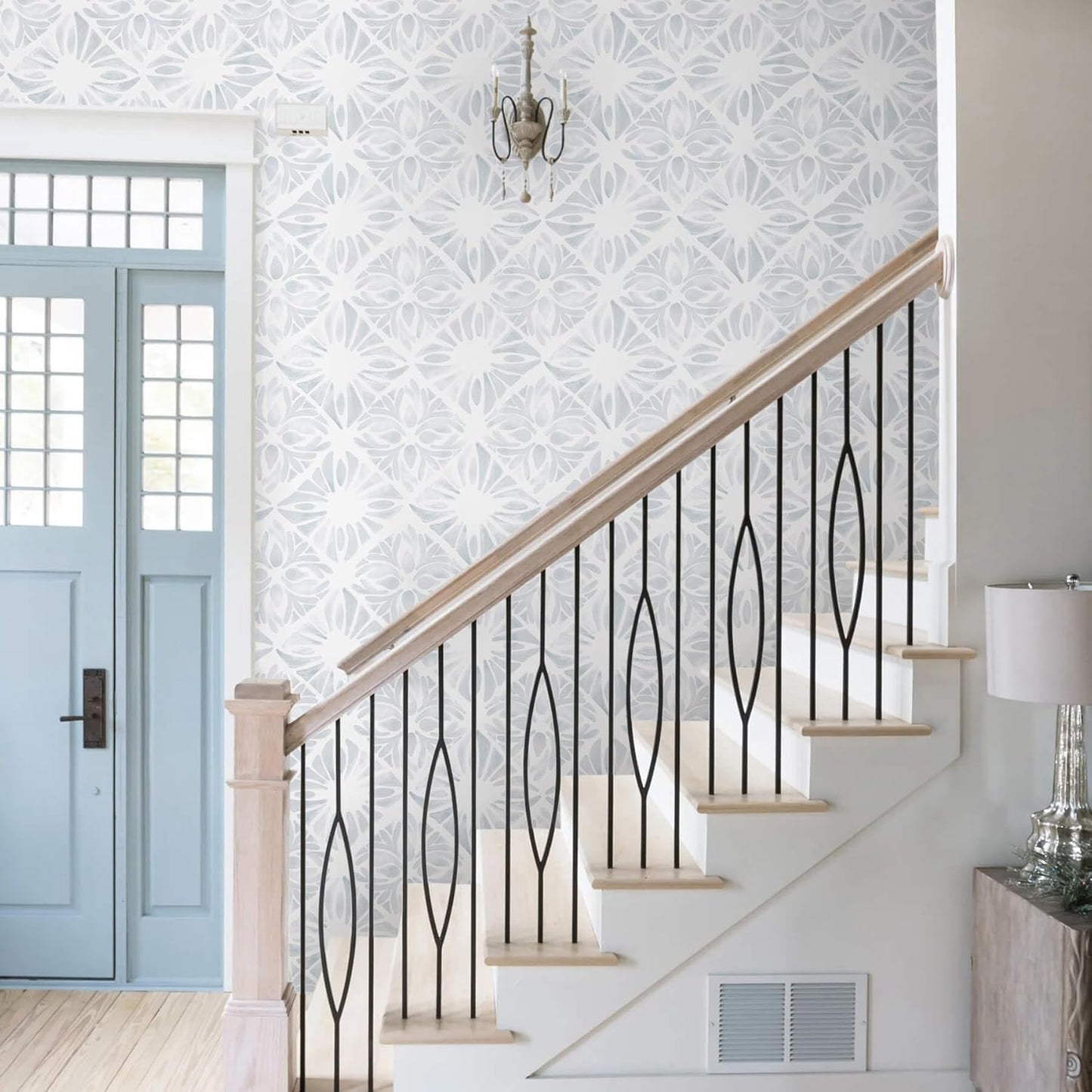 Boho Wallpaper Neutral Peel and Stick Wallpaper 78.7"x17.3" Geometric Wall Paper Beige and White Contact Paper Textured Removable Vinyl Waterproof for Bedroom Farmhouse Kitchen Bathroom
