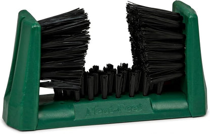 Neat Feet Boot Brush & Boot Scraper | Mountable Shoe Cleaner w/Screws, Injection Molded Plastic Mud Scrubber for Work Boots, Hiking & Outdoor Footwear, Weather-Resistant for Garage, Porch & Entryway